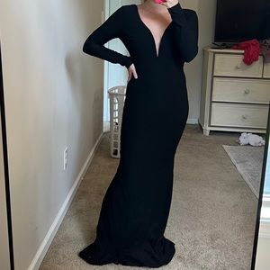 Lulus Black Glitter Maxi Dress